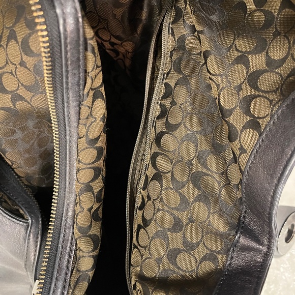 Vintage Coach Black Madison Grommet Large Carlyle Leather Handbag Style 32404 - Picture 9 of 13